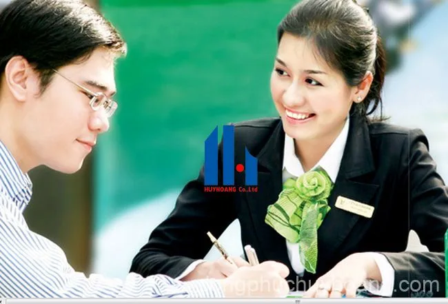 Mẫu may đồng phục ngân hàng Vietcombank công sở