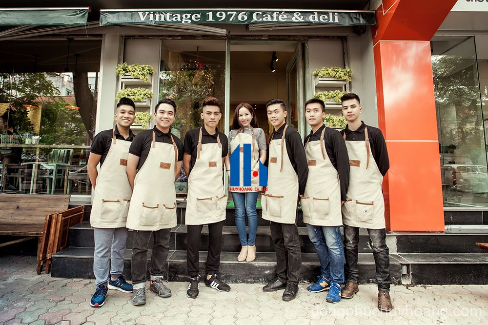 May đồng phục quán cafe