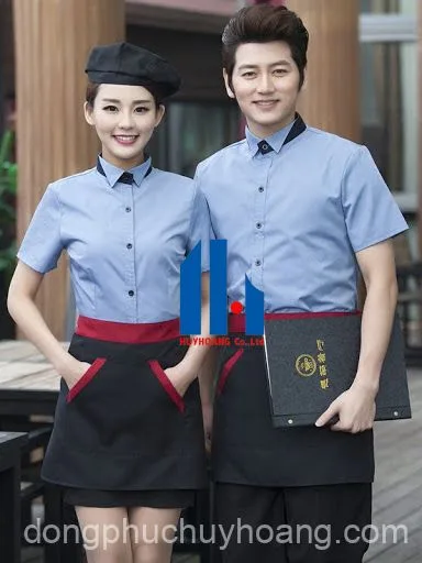 May đồng phục quán cafe