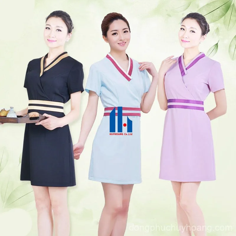 Mẫu may đồng phục spa nhân viên massage
