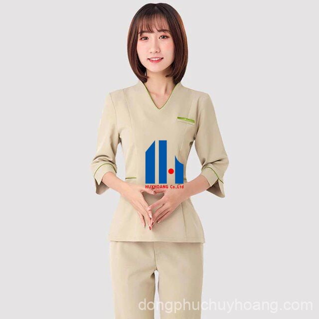 may đồng phục spa nhân viên massage