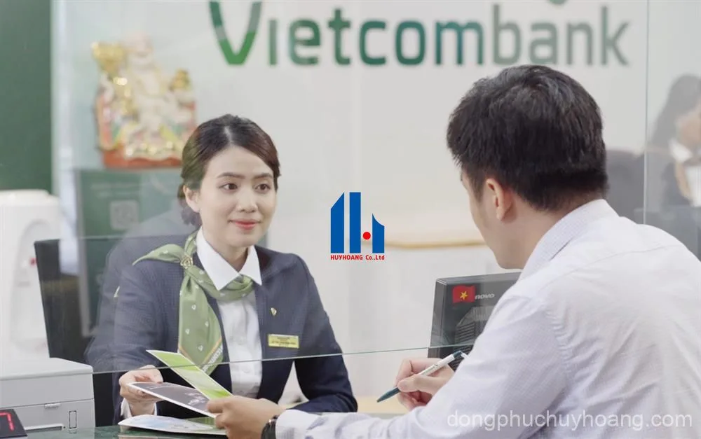 may đồng phục ngân hàng vietcombank