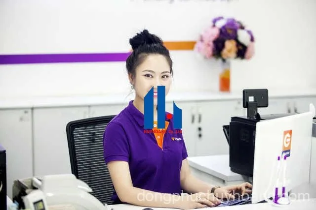 áo thun đồng phục màu tím