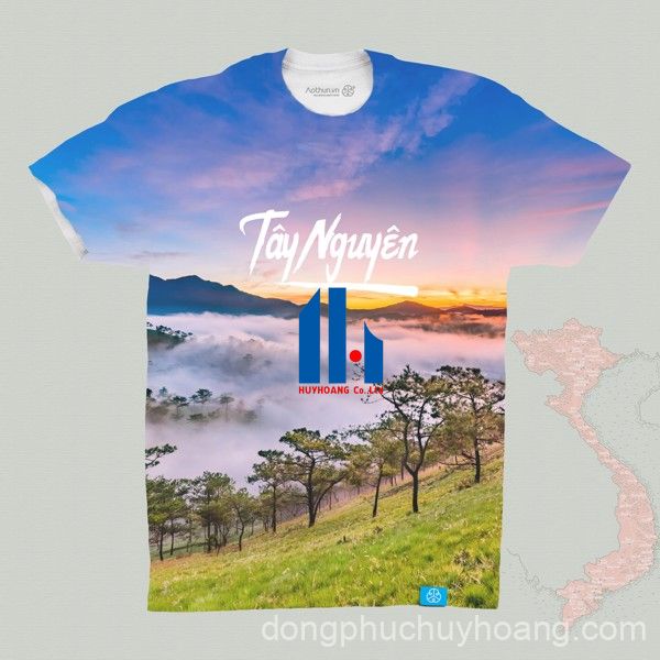 in áo thun đồng phục Tây Nguyên