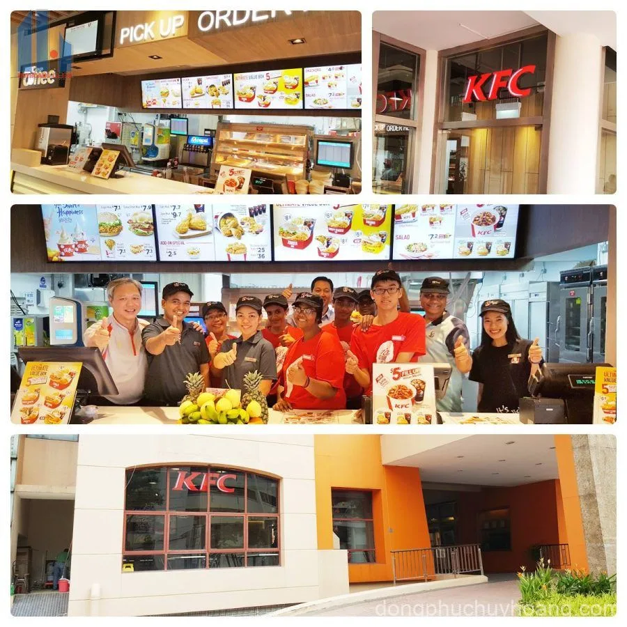 KFC Singapore - đồng phục nhà hàng đẹp