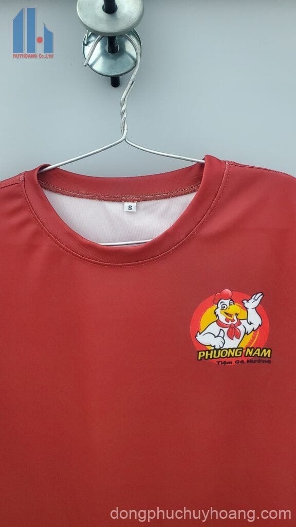 site:https://dongphuchuyhoang.com/ áo thun đồng phục màu đỏ