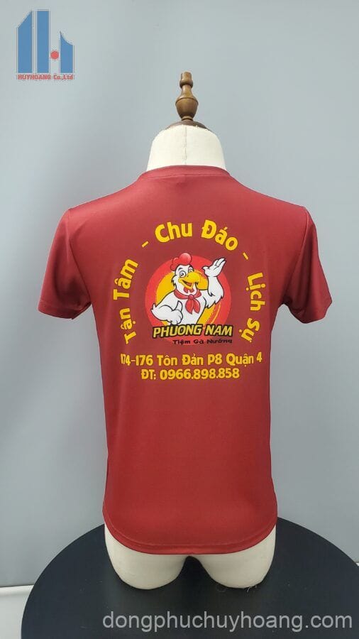site:https://dongphuchuyhoang.com/ áo thun đồng phục màu đỏ