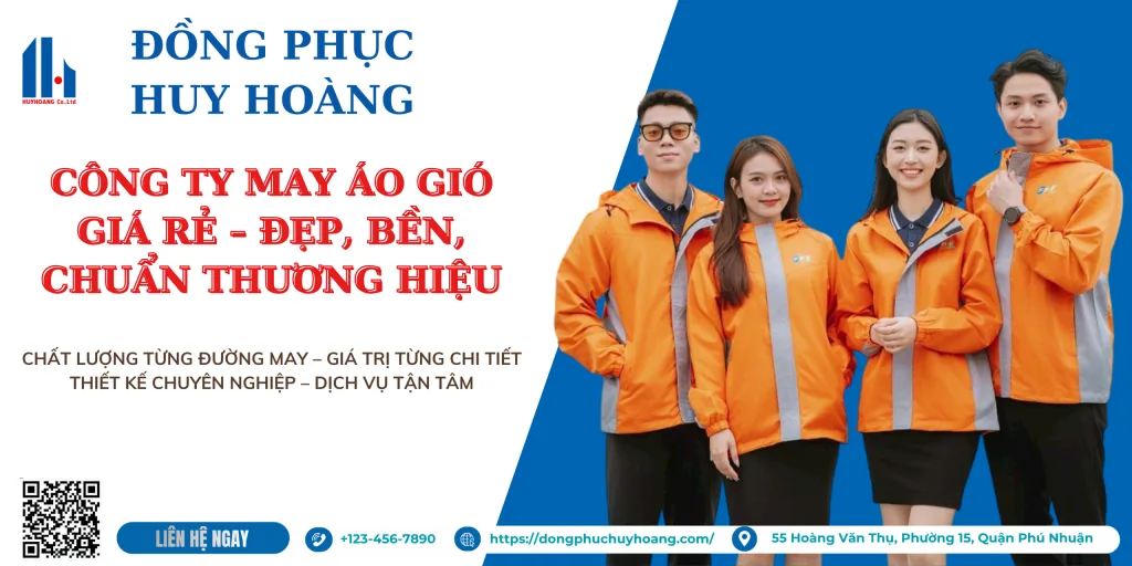 Công Ty May Áo Gió Giá Rẻ Uy Tín