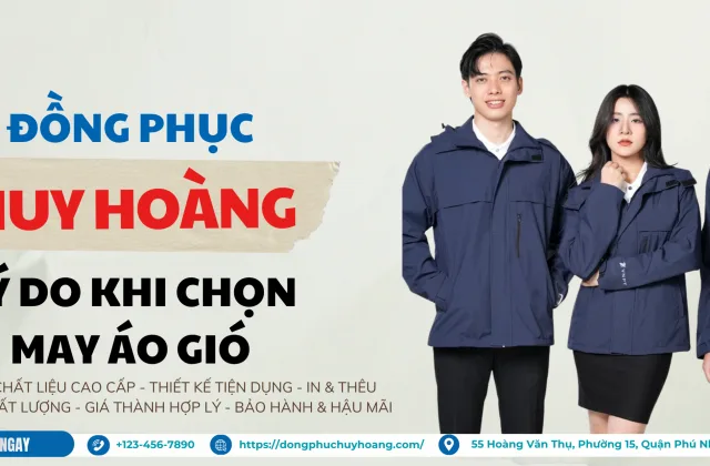 May Áo Gió Đồng Phục Giá Rẻ Tại Đồng Phục Huy Hoàng