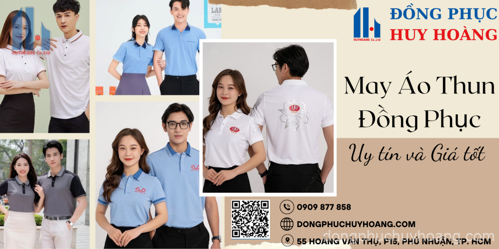 May Áo Thun Đồng Phục Công Ty - Đồng Phục Huy Hoàng