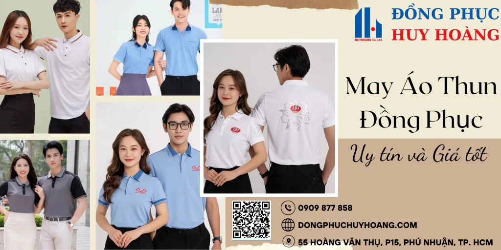 May Áo Thun Đồng Phục Công Ty - Đồng Phục Huy Hoàng