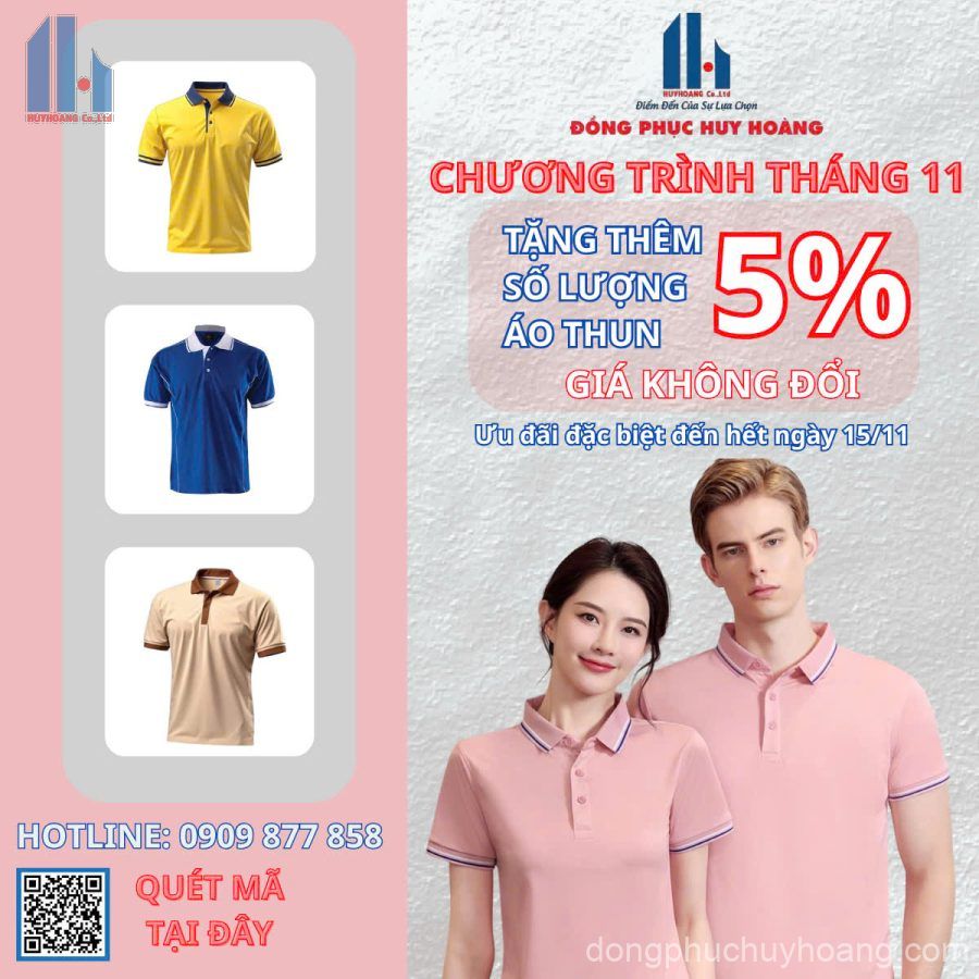 Ưu Đãi Tại Đồng Phục Huy Hoàng Tháng 11