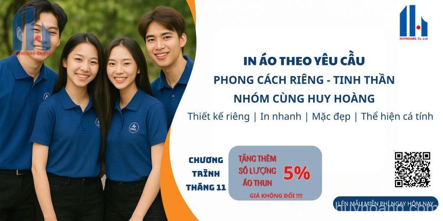 In Áo Theo Yêu Cầu Tại Đồng Phục Huy Hoàng